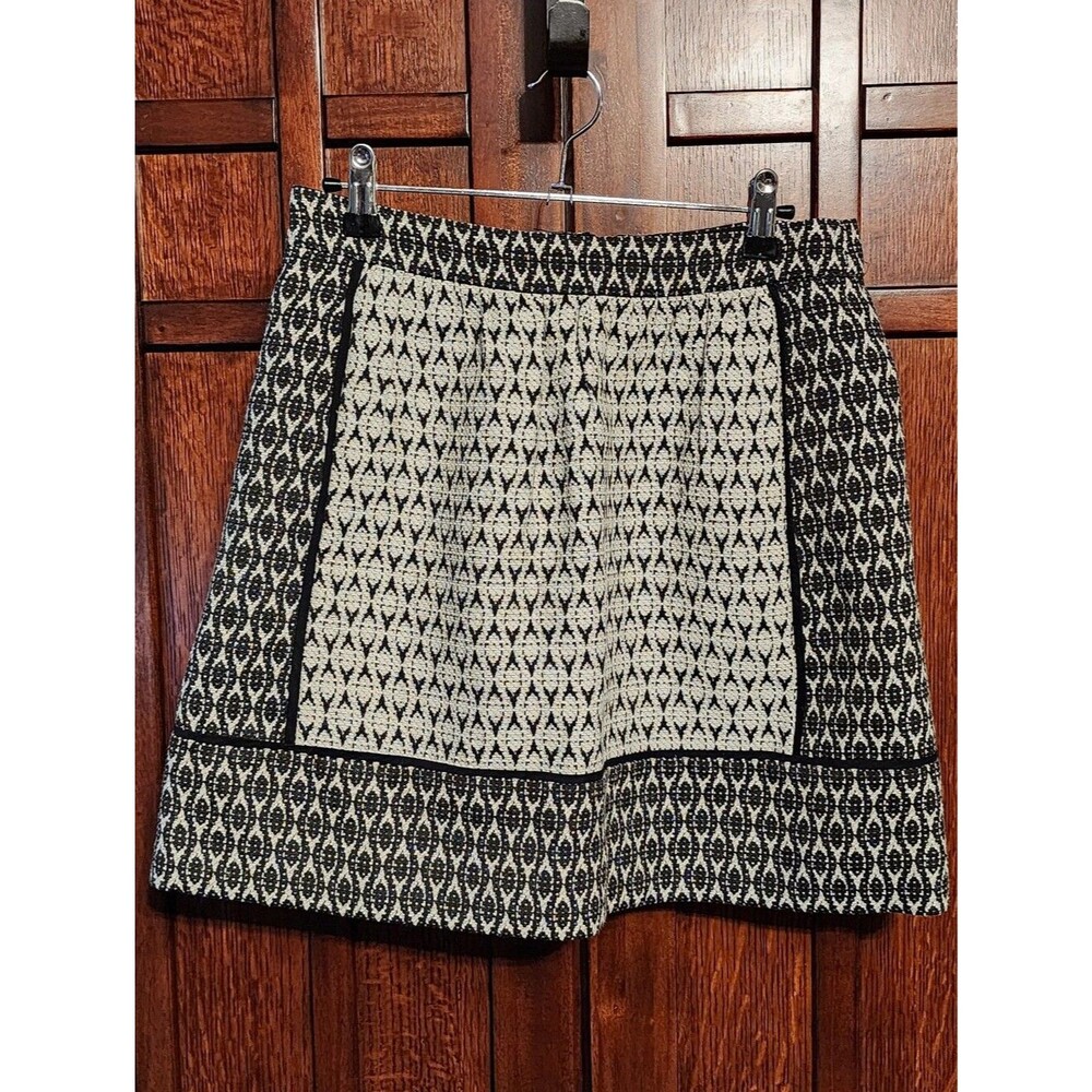 J. Crew A-line Block Print Mini Skirt, Size 2